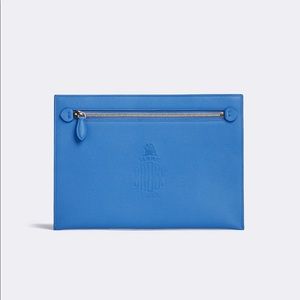 Mark Cross Donnelly Pouch in Saffiano Leather - Regatta Blue